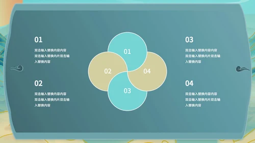 绿色中国风国学教育课件PPT模板