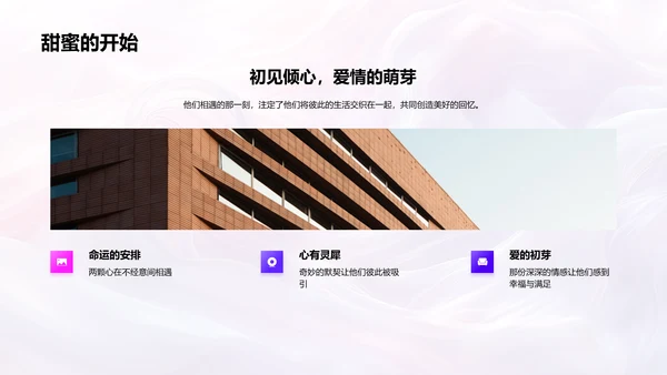 回顾浪漫爱情历程PPT模板