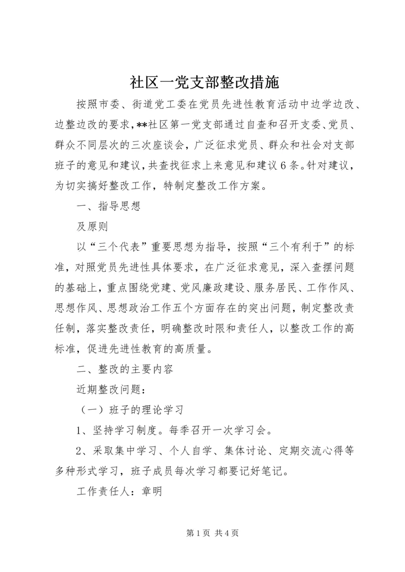 社区一党支部整改措施.docx