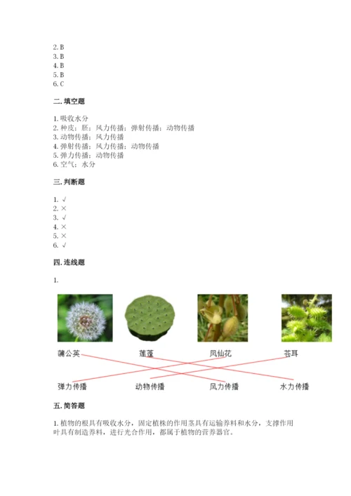 科学四年级下册第一单元植物的生长变化测试卷及完整答案【夺冠系列】.docx