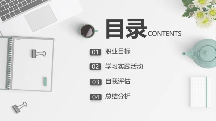 灰色简约视觉传达与设计专业大学生职业生涯规划发展展示PPT