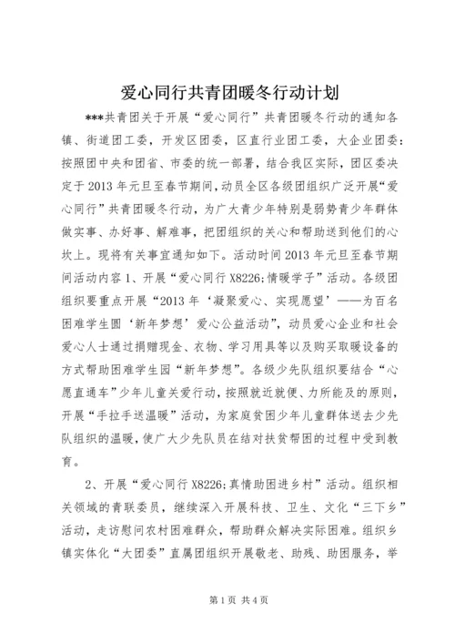 爱心同行共青团暖冬行动计划.docx