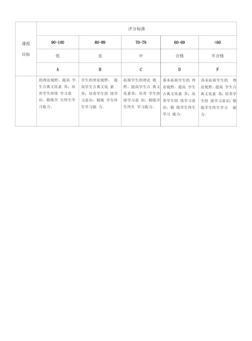 《中国古代文论经典选读》课程教学大纲.docx