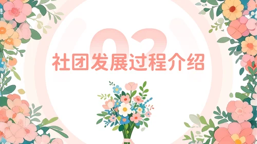 粉色小清新社团招新社团宣传PPT模板