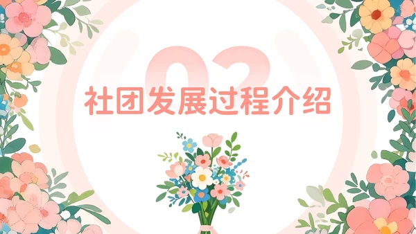 粉色小清新社团招新社团宣传PPT模板