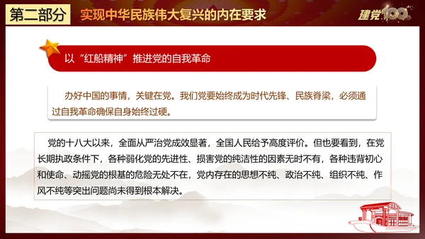 大力弘扬红船精神党史教学课件ppt模板