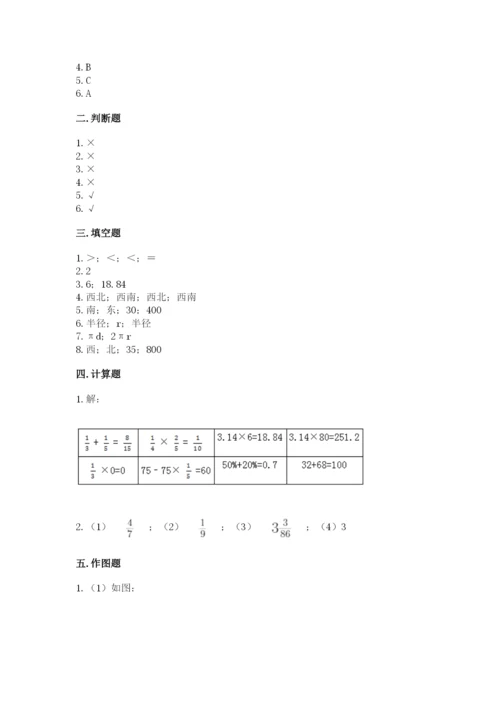 人教版六年级上册数学期末测试卷（必刷）word版.docx