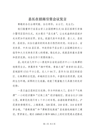 县长在招商引资会议发言.docx