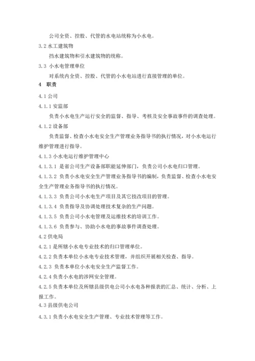 电网有限责任公司小水电站安全生产管理业务指导书.docx