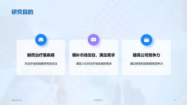 蓝色商务现代新药研发进展PPT模板