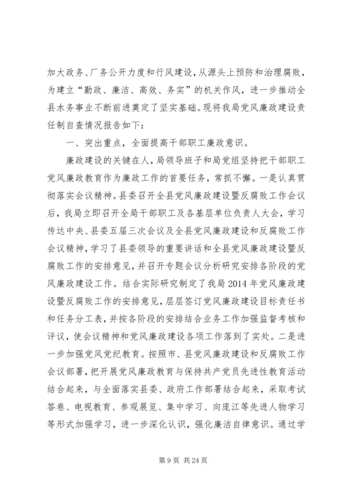 第一篇：党风廉政建设责任制自我检查报告.docx