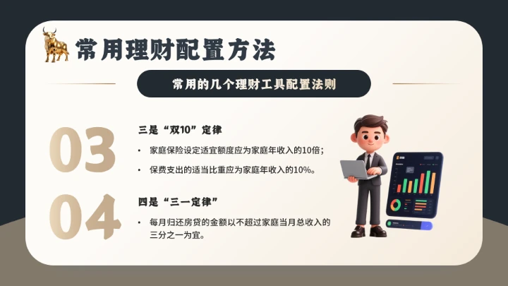 家庭投资理财金融理财主题通用PPT模版