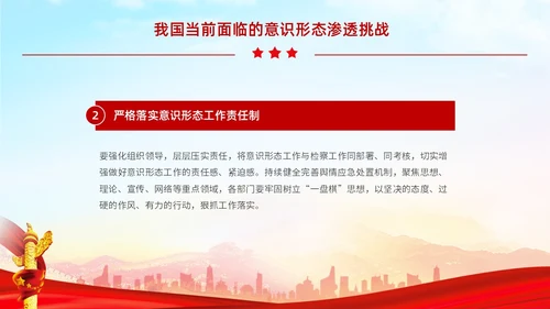 红色展板大气意识形态专题党课ppt