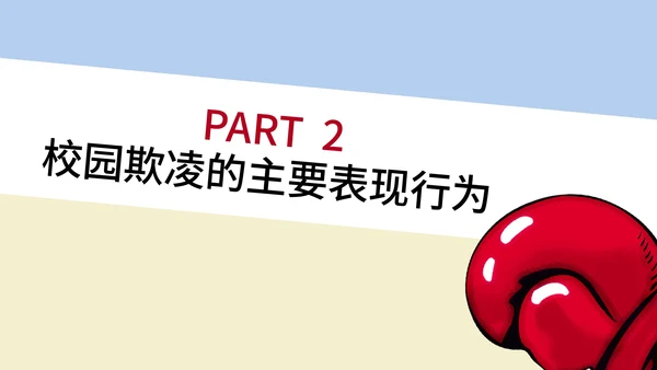 卡通风反对校园暴力教育汇报PPT模板