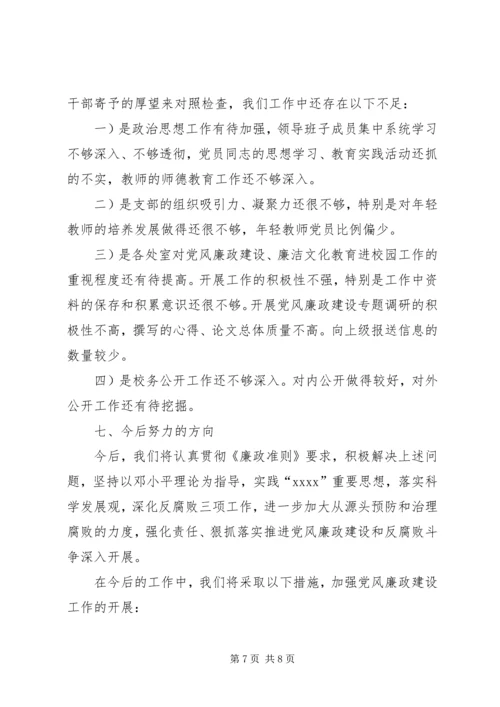 学校党风廉政建设责任落实情况自查报告 (2).docx