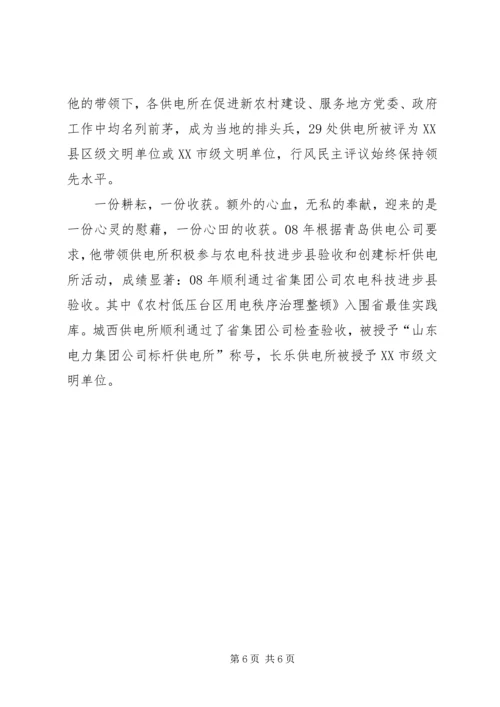 优秀电力职工个人事迹范文 (3).docx