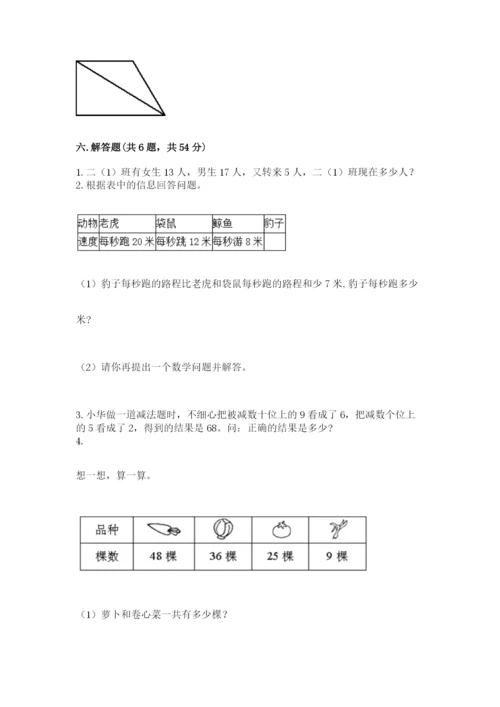 小学二年级上册数学期中测试卷含答案（综合题）.docx