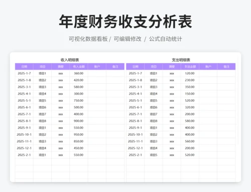 年度财务收支分析表