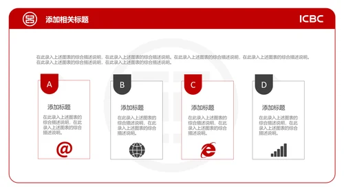 中国工商银行工行工作总结汇报PPT模板
