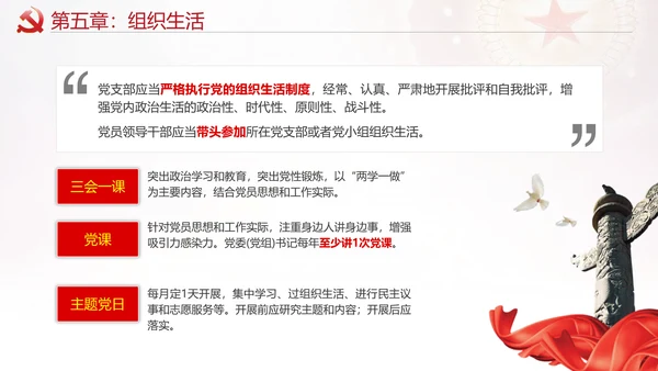 党政党支部工作条例教学PPT模板