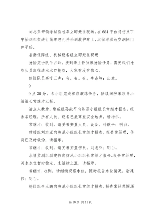 防洪演练预案方案20XX年 (5).docx