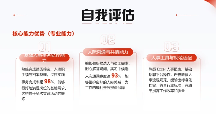 红色简约风大学生职业生涯规划职业生涯展示通用版PPT