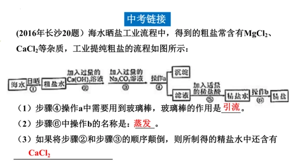 人教版九年级化学下册实验活动《粗盐的提纯》课件