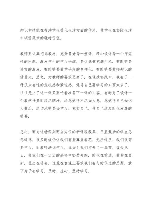 关于美术教师专题培训的心得体会5篇.docx