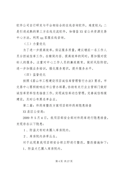 诚信库整改方案(改).docx