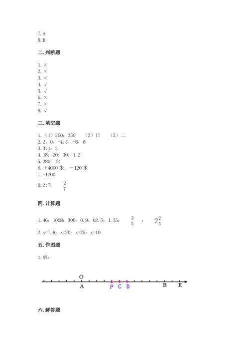 北京版小学六年级下册数学期末综合素养测试卷含答案【轻巧夺冠】.docx