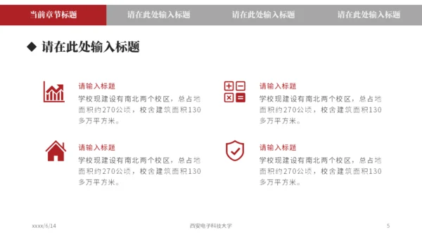 西安电子科技大学论文答辩通用ppt模板