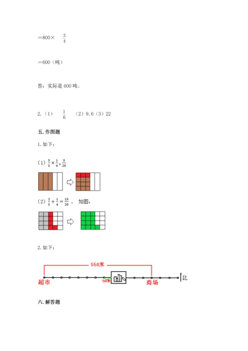 人教版六年级上册数学期中测试卷（实用）word版.docx