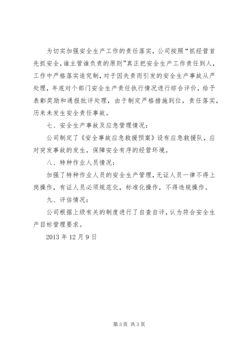 安全生产目标效果评估报告 (5).docx