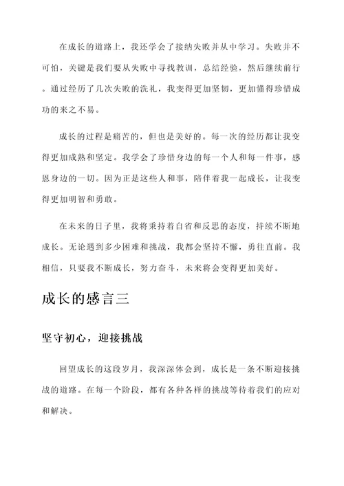 长大了深度感言