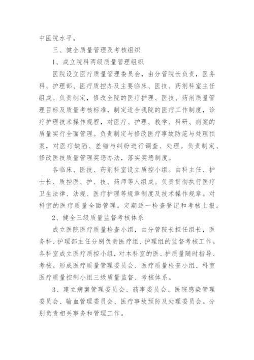 医院医疗质量管理实施方案.docx