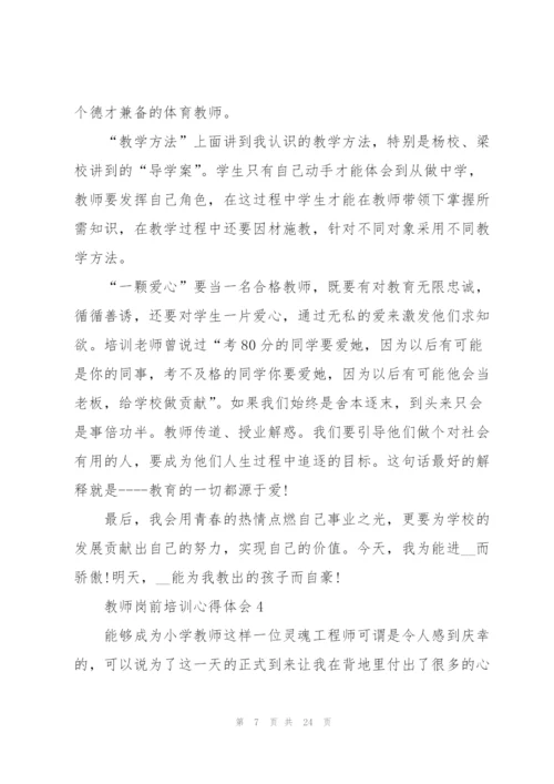 教师岗前培训心得体会范文十篇.docx