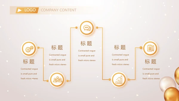 金色气球公司生日会活动策划方案PPT