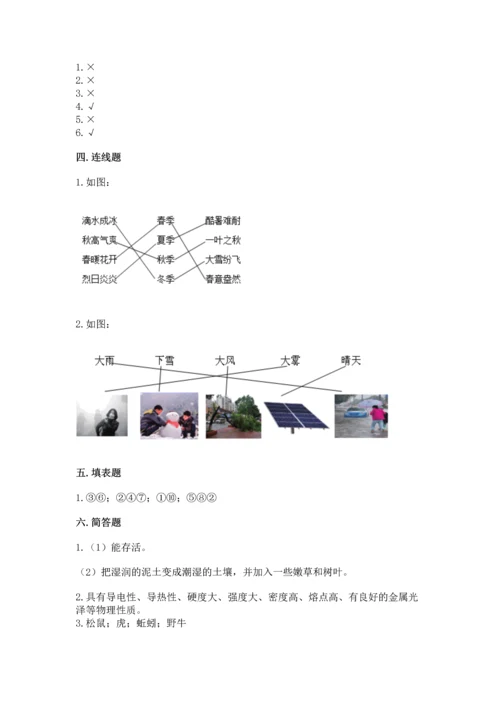 教科版二年级上册科学期末测试卷（名师推荐）.docx