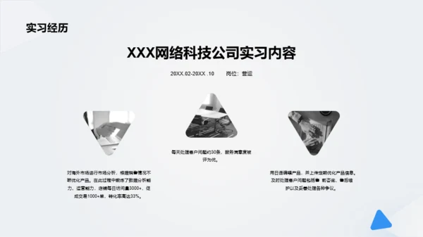 白色互联网行业个人简历PPT案例