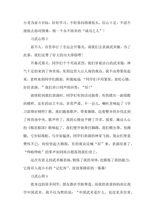 范文习武心得总结6篇.docx