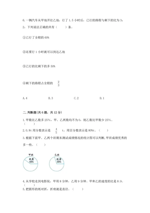 小学数学六年级上册期末测试卷及完整答案【夺冠系列】.docx