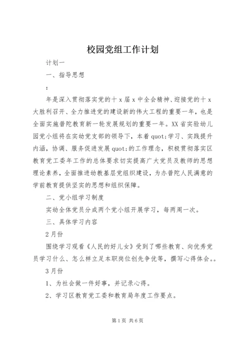 校园党组工作计划.docx