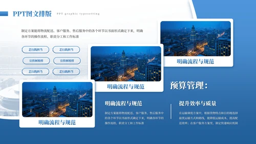 蓝色商务风图文排版PPT版式合集