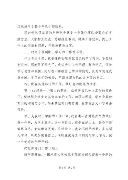 纪检部部门的年度工作计划.docx