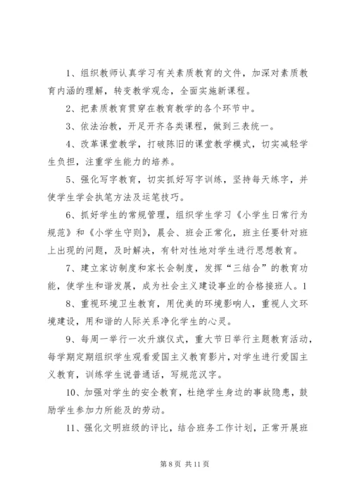 张宋小学素质教育实施计划.docx