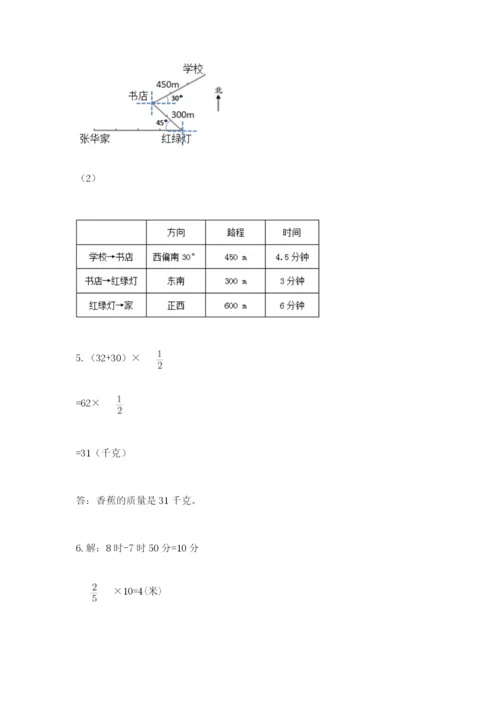 人教版六年级上册数学期中测试卷精品【考点梳理】.docx