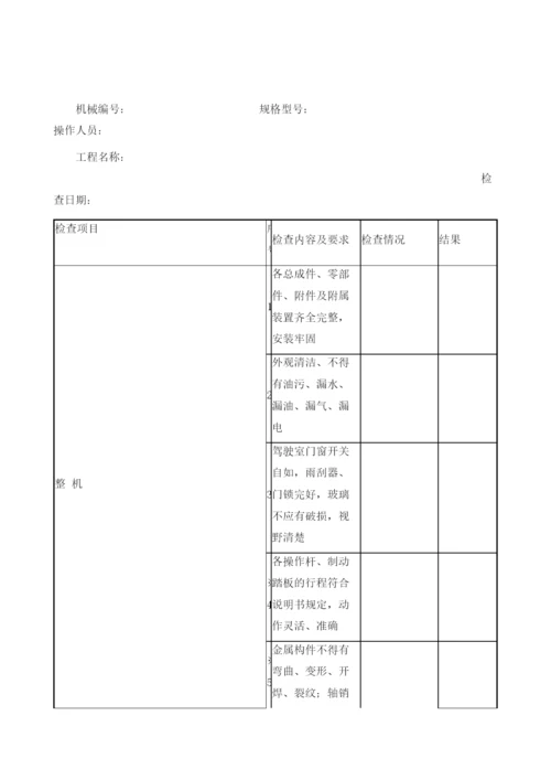 履带式沥青混凝土摊铺机技术检查表.docx