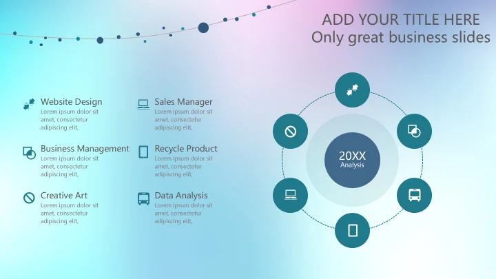 幻彩渐变英文商业计划书模板