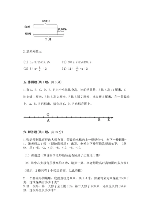 小学六年级下册数学期末考试试卷附参考答案（巩固）.docx