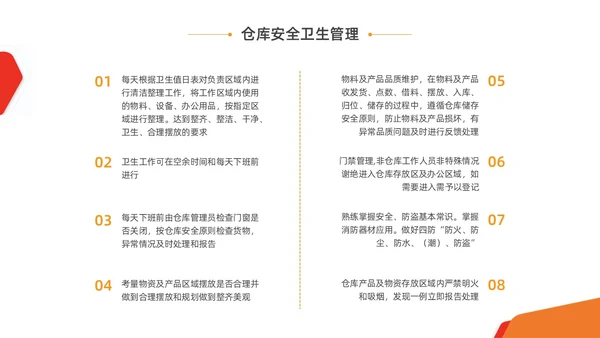 橙黄色水彩商务仓库管理企业培训PPT课件
